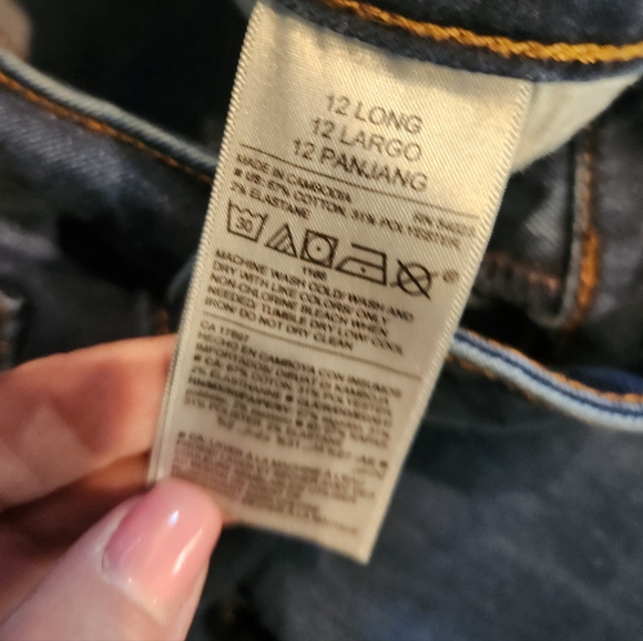 Old Navy Power Straight Jeans Sz 12 Long - Picture 3 of 3